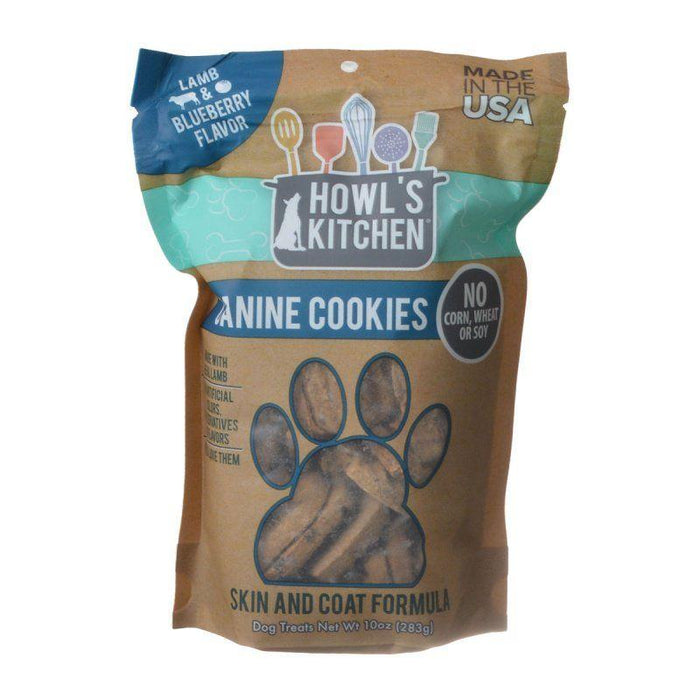 Howl's Kitchen Canine Cookies Skin & Coat Formula - Lamb & Blueberry Flavor - 015958987198