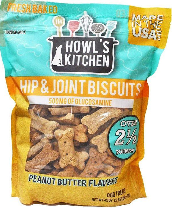 Howls Kitchen Hip & Joint Biscuits - Peanut Butter - 015958987136