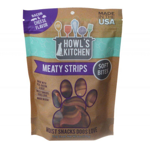 Howl's Kitchen Meaty Strips Soft Bites - Bacon & Cheese Flavor - 015958987211