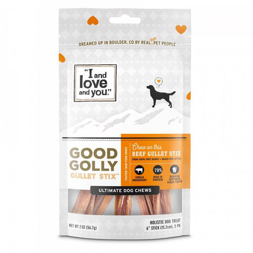 I and Love and You Grain Free Good Golly Gullet Stix Dog Treats - 818336011801