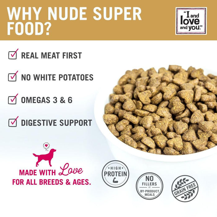 I and Love and You Grain Free Nude Super Food Red Meat Medley Dry Dog Food - 818336010095