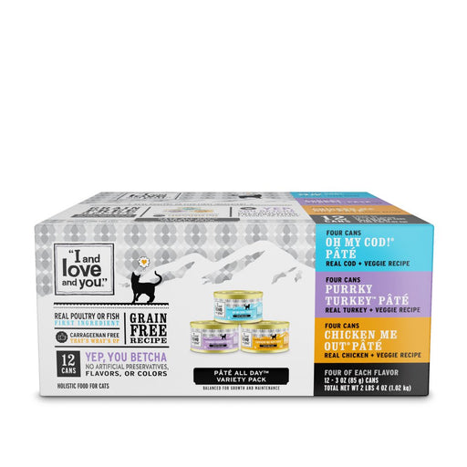 I and Love and You Grain Free Oh My Cod!, Purrkey Turkey, Chicken Me Out Multi-Pack Canned Cat Food - 10818336011761