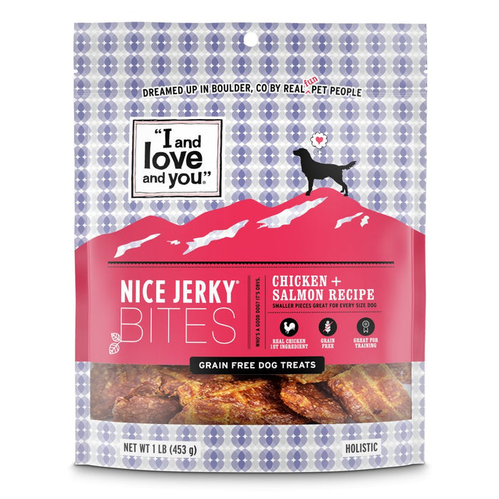 I And Love And You Nice Jerky Grain Free Chicken & Salmon Dog Treats - 818336012075