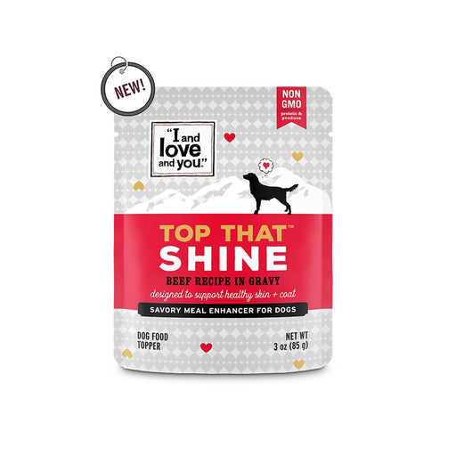 I and Love and You Top That Shine Beef Recipe in Gravy Meal Enhancer for Dogs - 10818336012867