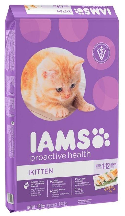 Iams ProActive Health Kitten Chicken Recipe Dry Cat Food - 019014712229