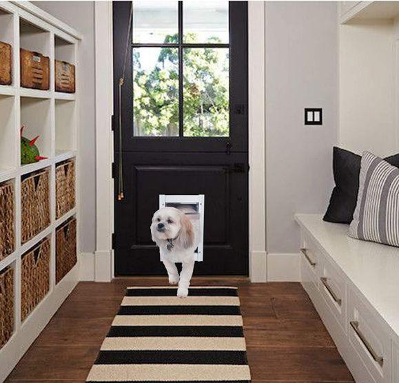Ideal Pet Products Deluxe White Aluminum Pet Door Medium - 030559920009
