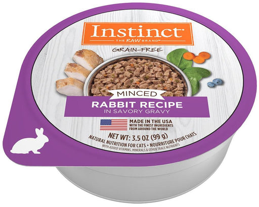 Instinct Adult Grain Free Minced Recipe with Real Rabbit Natural Cat food Cups - 769949710318