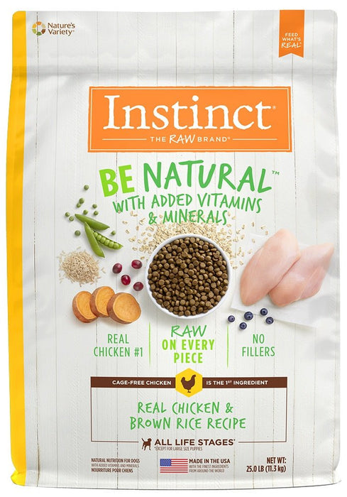 Instinct Be Natural Chicken & Brown Rice Recipe Dry Dog Food - 769949652823