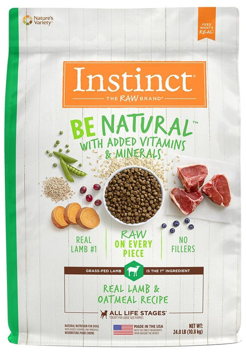 Instinct Be Natural Lamb & Oatmeal Recipe Dry Dog Food - 769949652885