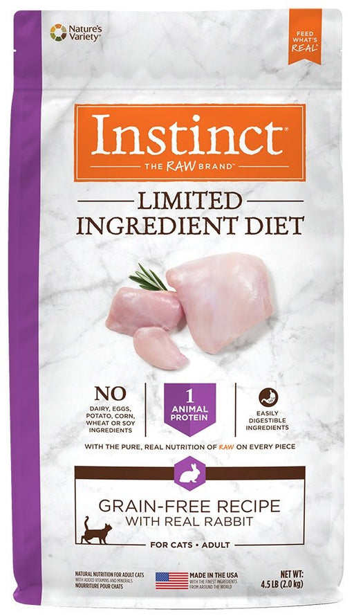 Instinct Limited Ingredient Diet Adult Grain Free Recipe with Real Rabbit Natural Dry Cat Food - 769949658719