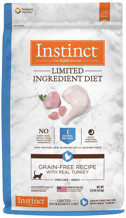 Instinct Limited Ingredient Diet Adult Grain Free Recipe with Real Turkey Natural Dry Cat Food - 769949658740