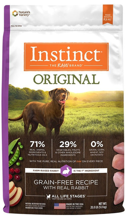 Instinct Original Grain Free Recipe with Real Rabbit Natural Dry Dog Food - 769949658146