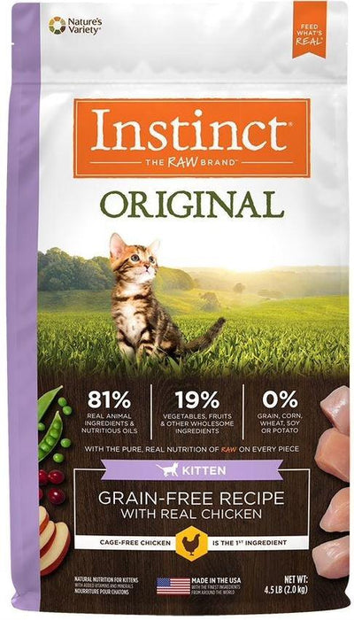 Instinct Original Kitten Grain Free Recipe with Real Chicken Natural Dry Cat Food - 769949658757