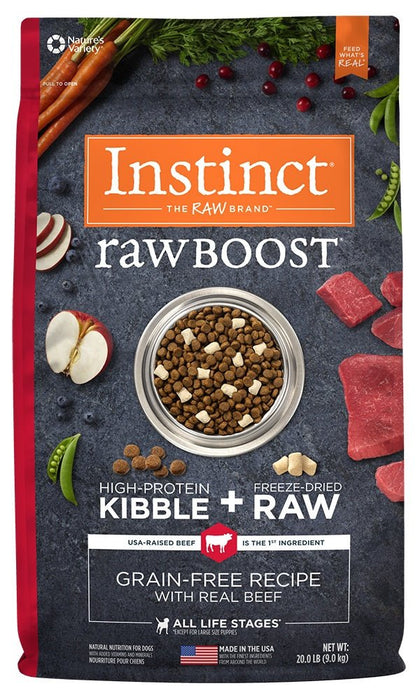 Instinct Raw Boost Grain Free Recipe with Real Beef Natural Dry Dog Food - 769949658818