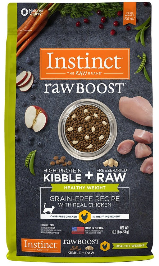 Instinct Raw Boost Healthy Weight Adult Grain Free Recipe with Real Chicken Natural Dry Cat Food - 769949658672