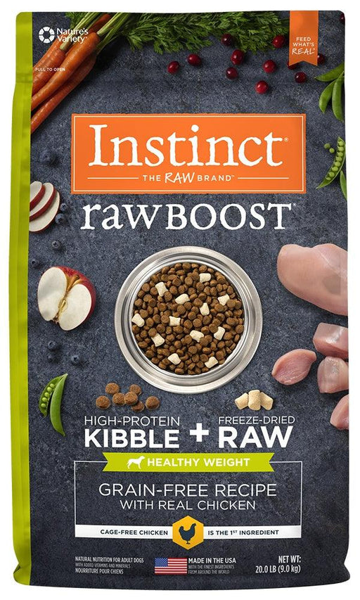 Instinct Raw Boost Healthy Weight Adult Grain Free Recipe with Real Chicken Natural Dry Dog Food - 769949658382