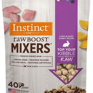 Instinct Raw Boost Mixers Grain Free Rabbit Formula Freeze Dried Cat Food Topper - 769949602170