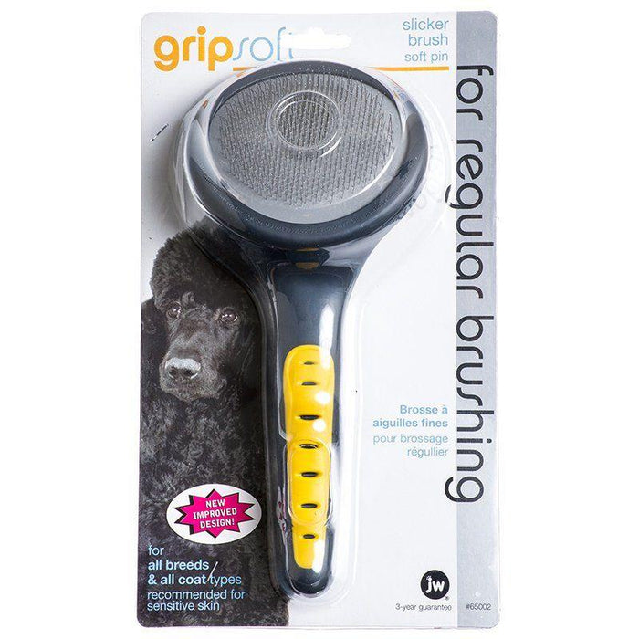 JW Gripsoft Soft Pin Slicker Brush - 618940650027