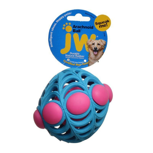 JW Pet Arachnoid Ball Squeaker Dog Toy - 618940431985