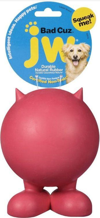 JW Pet Bad Cuz Rubber Squeaker Dog Toy - 618940431701