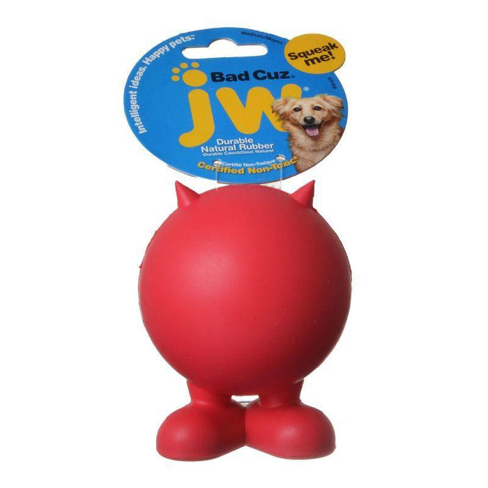 JW Pet Bad Cuz Rubber Squeaker Dog Toy - 618940431688