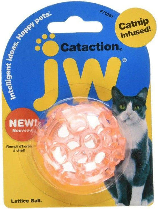 JW Pet Cataction Catnip Infused Lattice Ball Cat Toy - 618940710615