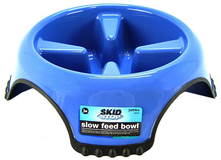 JW Pet Skid Stop Slow Feed Bowl - 618940632429