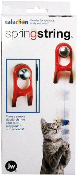 JW Pet Springstring Feathered Mouse Interactive Cat Toy - 618940710455