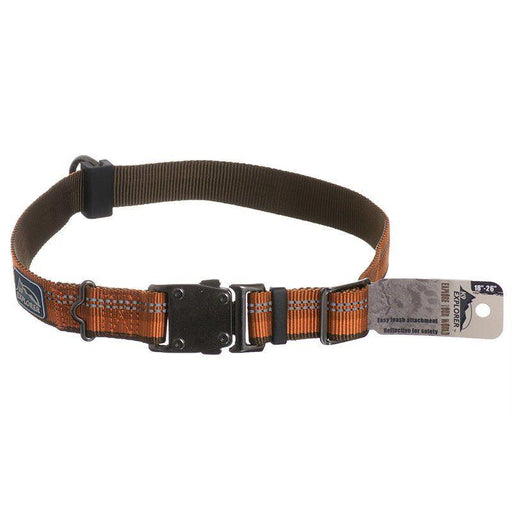 K9 Explorer Reflective Adjustable Dog Collar - Campfire Orange - 076484369216