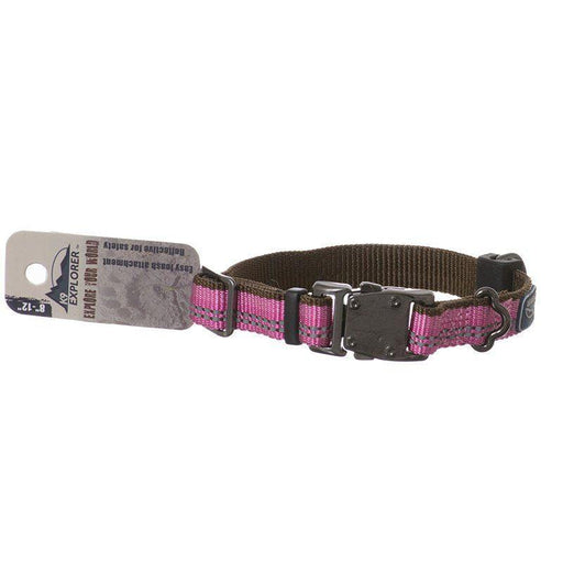 K9 Explorer Reflective Adjustable Dog Collar - Rosebud - 076484364372