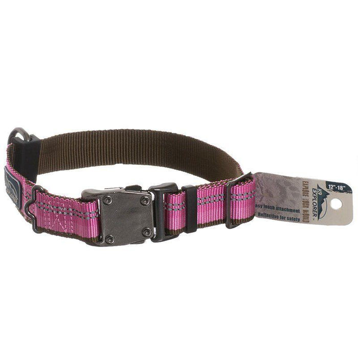 K9 Explorer Reflective Adjustable Dog Collar - Rosebud - 076484369292