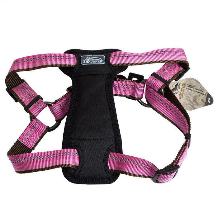 K9 Explorer Reflective Adjustable Padded Dog Harness - Rosebud - 076484369513