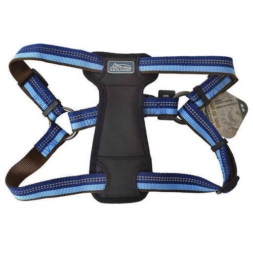 K9 Explorer Sapphire Reflective Adjustable Padded Dog Harness - 076484369452