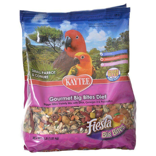 Kaytee Fiesta Small Parrot & Conure Gourmet Big Bites Diet - 071859949161
