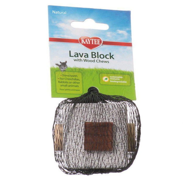 Kaytee Natural Lava Block with Wood Chews - 045125611519