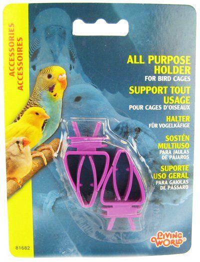 Living World All Purpose Holder for Bird Cages - Plastic - 080605816824