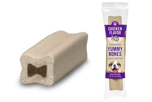 Loving Pets Chicken Yummy Bone Singles for Dogs, Pack of 15 Individually Wrapped Treats - 842982050655