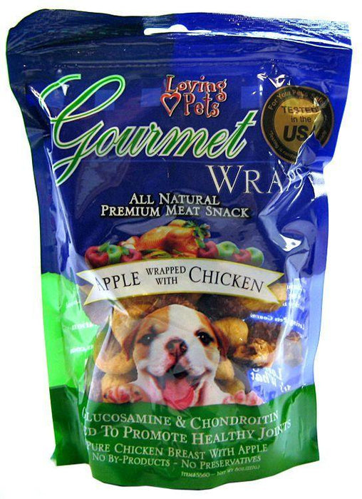 Loving Pets Gourmet Apple & Chicken Wraps - 842982055605