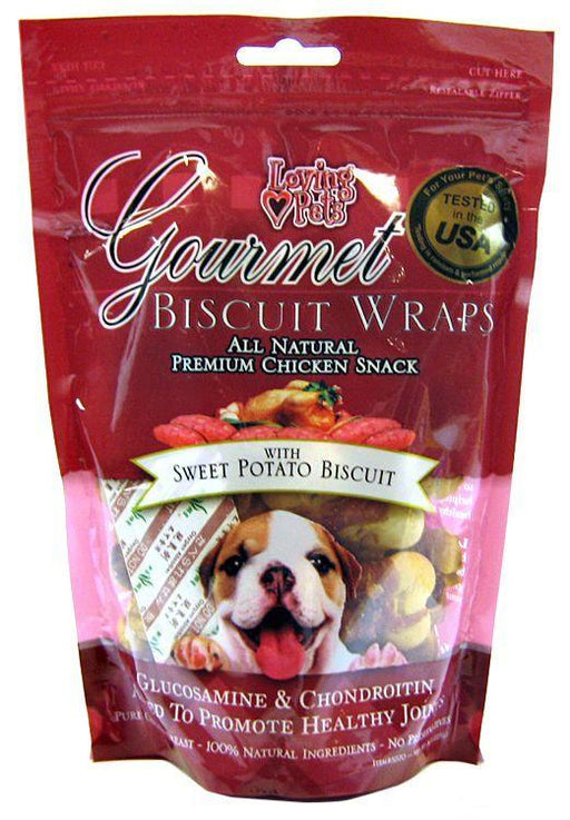 Loving Pets Gourmet Sweet Potato Biscuit & Chicken Wraps - 842982055704