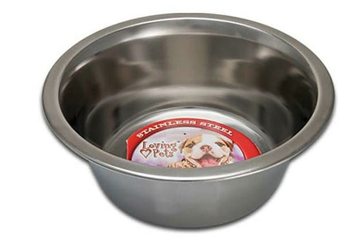 Loving Pets Quart Traditional Stainless Steel Dish Pet Bowl - 842982072022