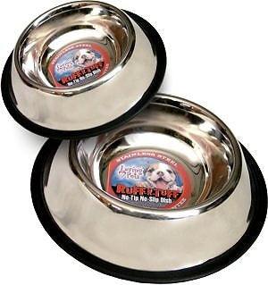 Loving Pets Ruff N Tuff Traditional No Tip Stainless Steel Pet Dishes - 842982072305