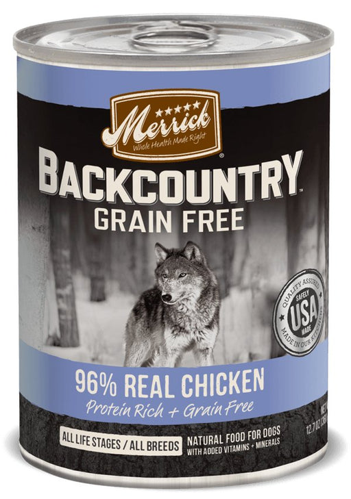 Merrick Backcountry Grain Free Backcountry 96% Chicken Recipe Canned Dog Food - 022808371014