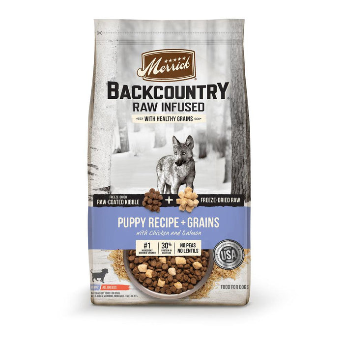 Merrick Backcountry Healthy Grains Premium Dry Puppy Kibble With Freeze Dried Raw Chicken - 022808205067