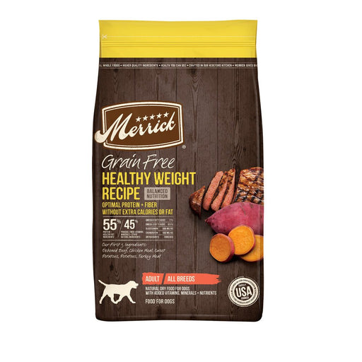Merrick Dry Dog Food Healthy Weight Grain Free Dog Food Recipe - 022808385912