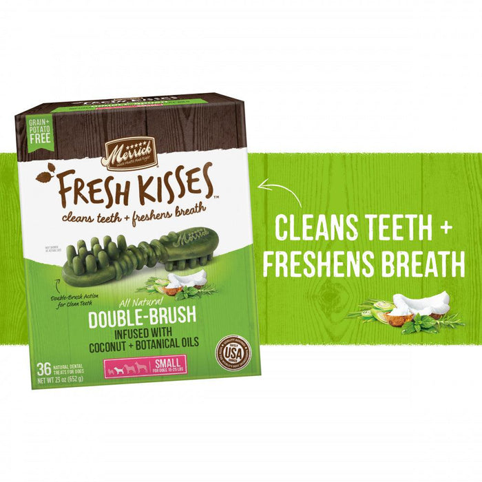 Merrick Fresh Kisses Grain Free Coconut Oil & Botanicals Small Dental Dog Treats - 022808660217