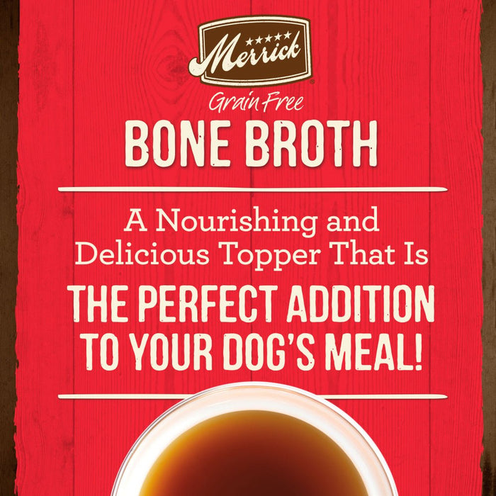 Merrick Grain Free Beef Bone Broth Wet Dog Food Topper - 022808290025