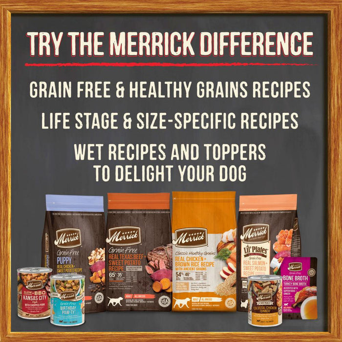 Merrick Grain Free Chicken Bone Broth Wet Dog Food Topper - 022808290049