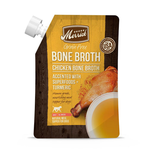 Merrick Grain Free Chicken Bone Broth Wet Dog Food Topper - 022808290049