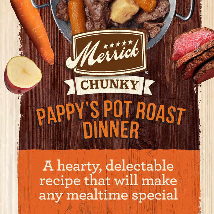 Merrick Grain Free Chunky Pappy's Pot Roast Dinner Canned Dog Food - 022808282884