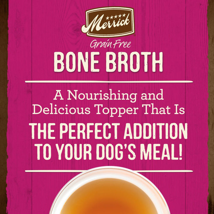 Merrick Grain Free Turkey Bone Broth Wet Dog Food Topper - 022808290063